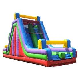 40' Retro Inflatable Rock Climb Slide with Blower